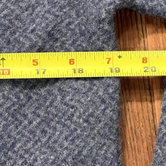 FAHERTY Sweater Crewneck Women's Large (Medium) 100% Merino Wool Blue Gray READ - Picture 7 of 13